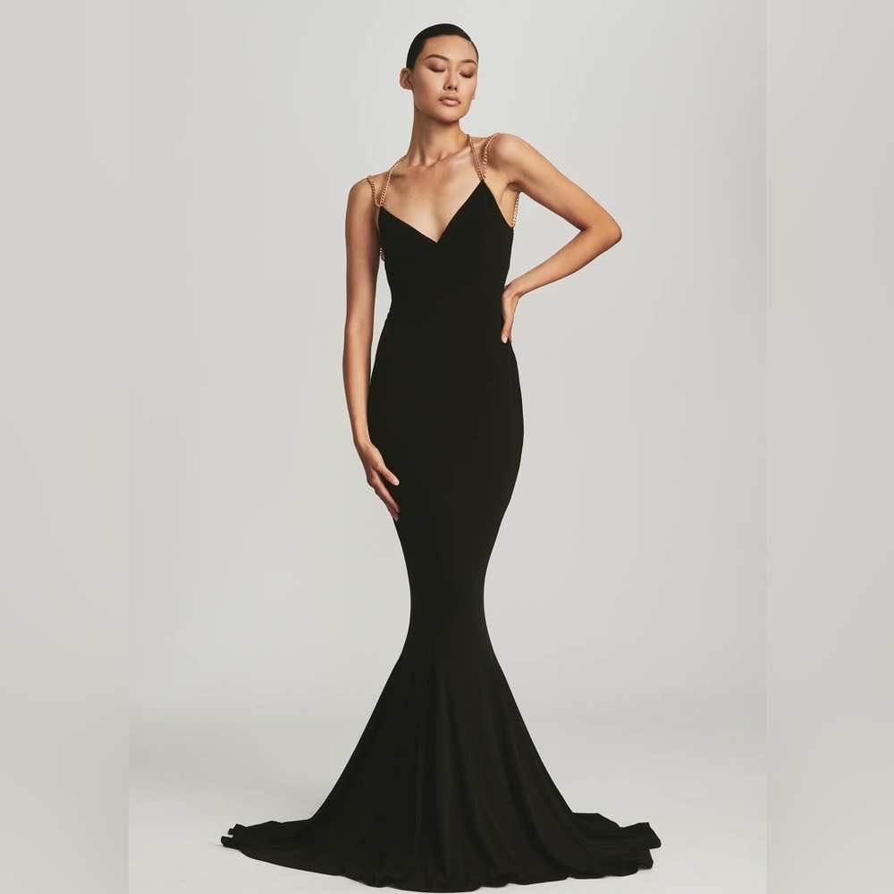 Retrofete Valentina dress, black, size medium (altered)